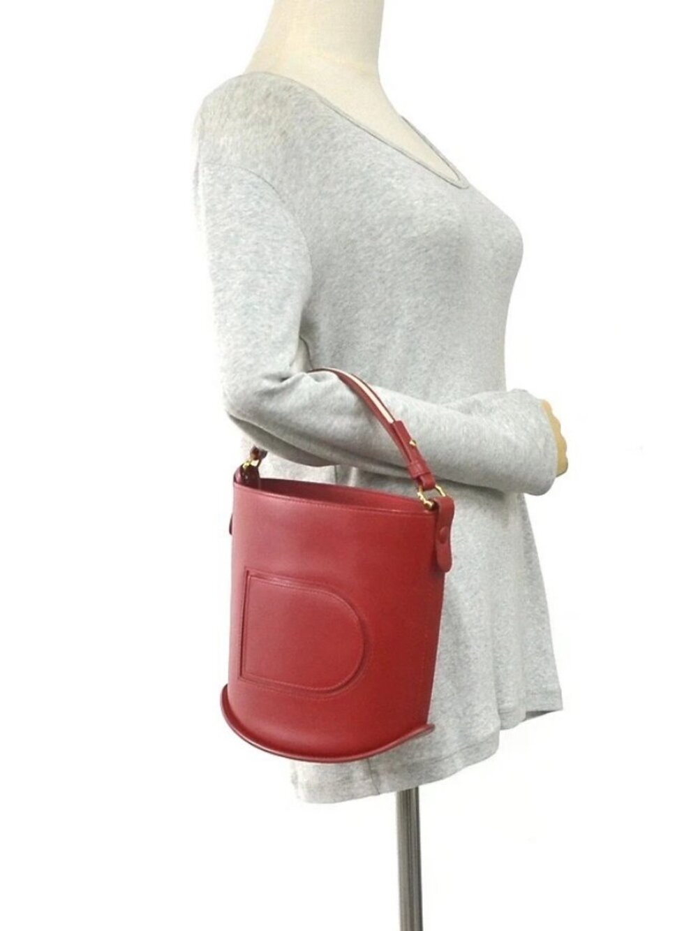 DELVAUX Handbag Red leather